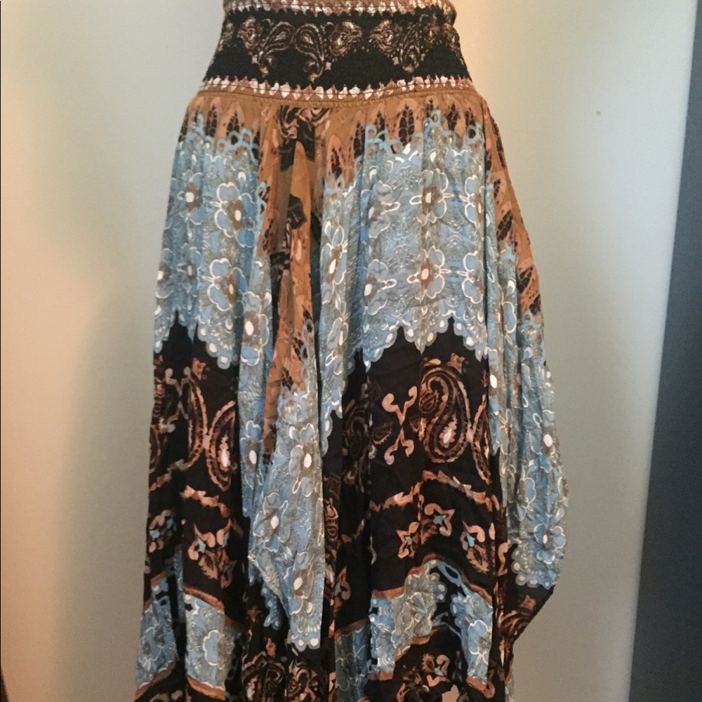 NWT Free People Gypsy Tiered Midi Skirt